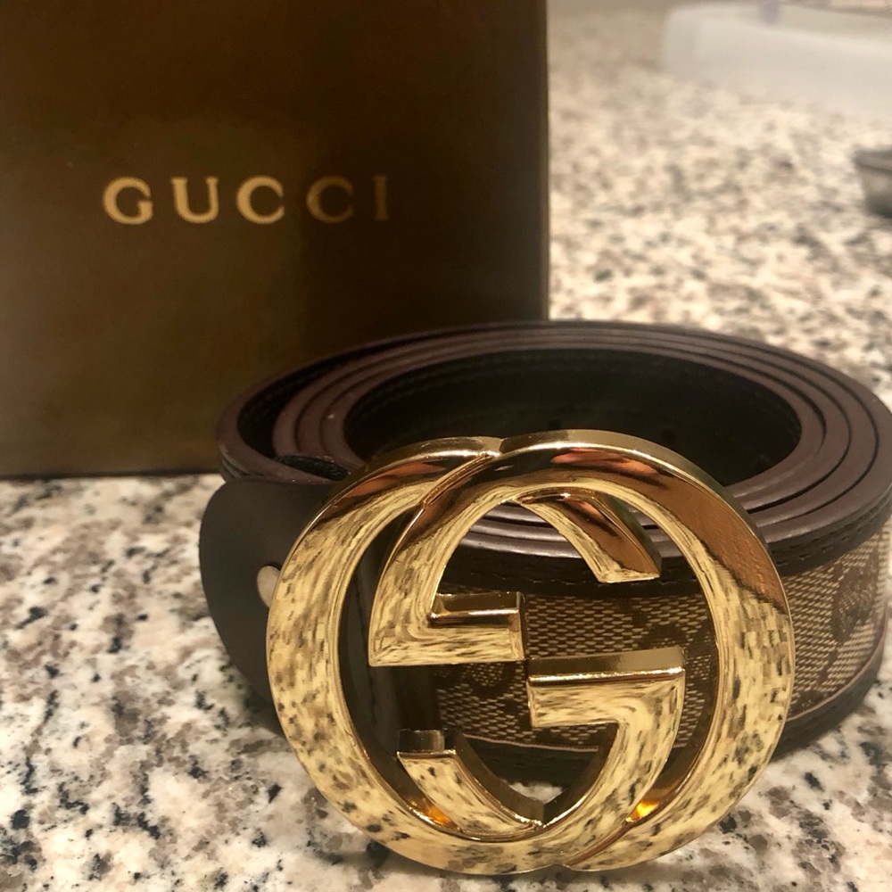 Gucci Gold Interlocking G Belt